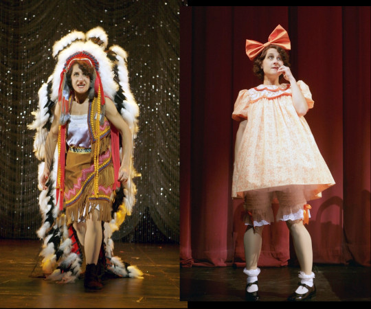 Fanny sings 'Im An Indian Too' and as Baby Snooks
in FANNY BRICE, AMERICAS FUNNY GIRL